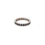 18ct White Gold, Black Diamond ETERNITY Band