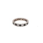 18ct Black & White Eternity Band