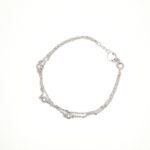 Double Silver Cubic Zirconia Bracelet
