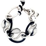 Black Enamel Snake Bracelet.