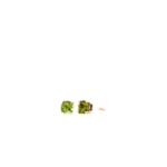4mm Silver Peridot Stud