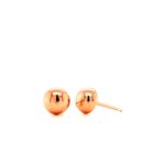 Silver Rose Plated Dome Half Ball Studs