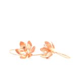 Silver Rose Plated Flower Earrings