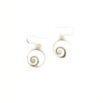 Silver Shiva Shell  Drop Earrings