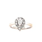 18ct Diamond Pear Shape Ring