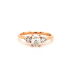18ct Rose Gold 3 Stone Ring