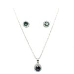Silver Mystic Topaz Earring and Pendant set 