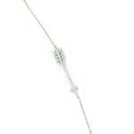Silver Cubic Zirconia Arrow Bracelet