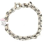 9CT WHITE GOLD BELCHOR BRACELET 19CM