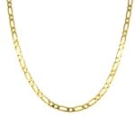 9CT YELLOW GOLD FIGRO NECK CHAIN 1+1 52CM