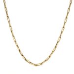 9CT Yellow gold paper clip chain 45cm