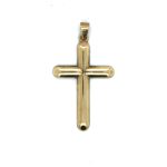 9CT YELL0W GOLD HOLLOW CROSS PENDANT