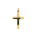 9CT HOLLOW BEVELED CROSS PENDANT