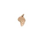 18CT YELLOW GOLD MAP OF AFRICA PENDANT