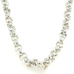 SILVER BELCHER NECK CHAIN WITH T BAR CLASP 50CM