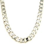 SILVER CURB NECK CHAIN 55CM HEAVY