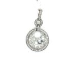 SILVER CUBIC CIRCLE CUT OUT PENDANT