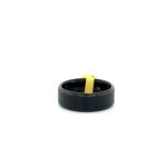 TUNGSTEN BAND MATT ALL BLACK WITH POLISHED OUT LINES