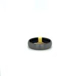TUNGSTEN BAND MATT STEEL BLACK INSIDE 6MM