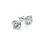 9CT WHITE GOLD DIAMOND STUDS = 0,81CT