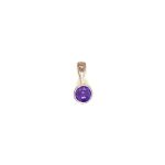 SILVER CUBIC PENDANT RED/ PURPLE TUBE SET