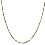ROLO NECK CHAIN SILVER PLATED GOLD  50CM