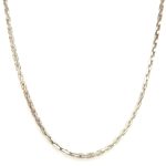 SILVER ANCHOR NECK CHAIN 62CM