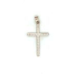 SILVER FACETTED CROSS PENDANT OG3049