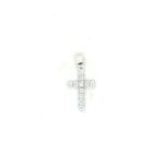 SILVER CUBIC CROSS PENDANT TUBE SET