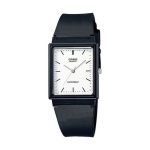 CASIO BLACK RECT SLIM WHT DIAL SQUARE