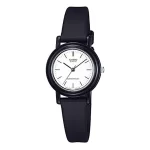 CASIO BLK RESIN NUM WHITE ROUND DIAL